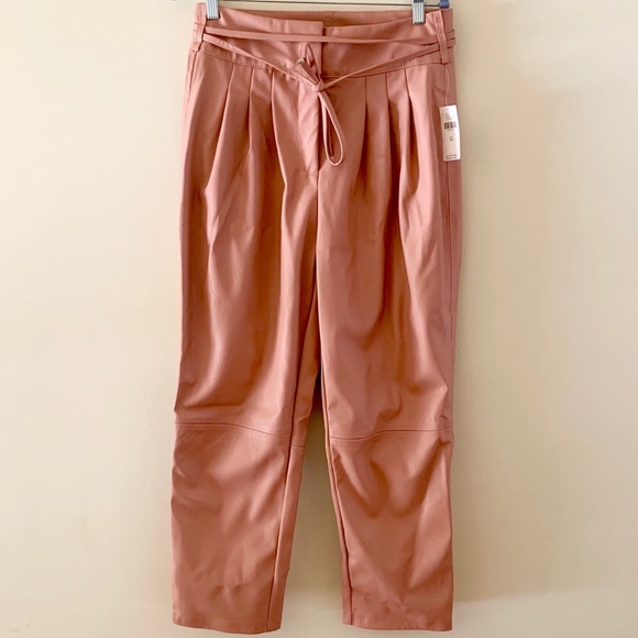 Anthropologie Chelsea Tapered Faux Leather Pants - Picture 6 of 12